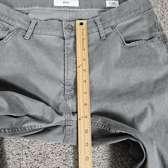Brax Pants Mens 36x34 (Fits 34x30) Gray Chuck Modern Minimalist Slim Casual - Picture 8 of 11